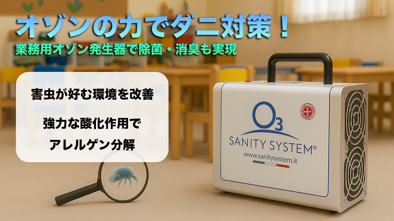 ダニ対策　アレルゲン　消臭